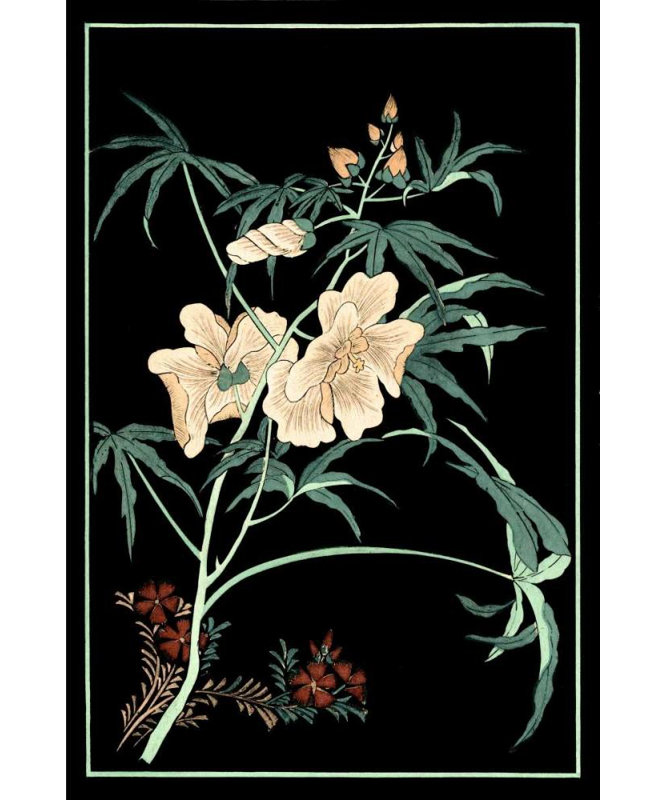 Art sur toile tendue Lark Manor ™ Vision Studio Gallery: Midnight Floral II, H 48 po x l 33 po