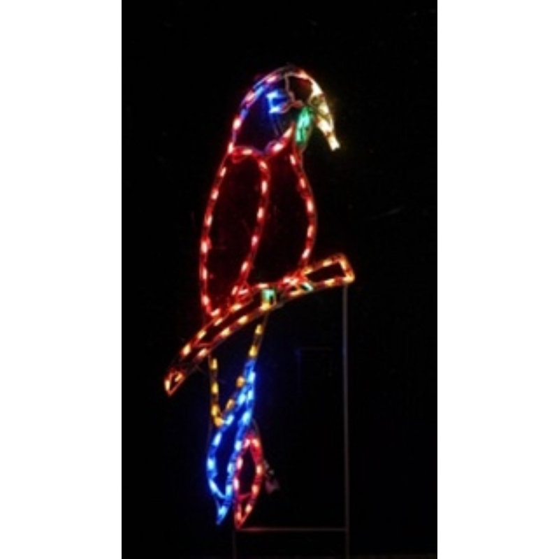 Figurine lumineuse pour perroquet Macaw