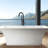 Matte Black Freestanding Bathtub Faucet With Hand Shower, Solid Build Quality Black, Construction