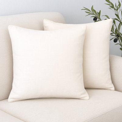 Textured Cotton Throw Pillow Covers  Modern Cushion Covers  Elegant Square Pillow Cases
