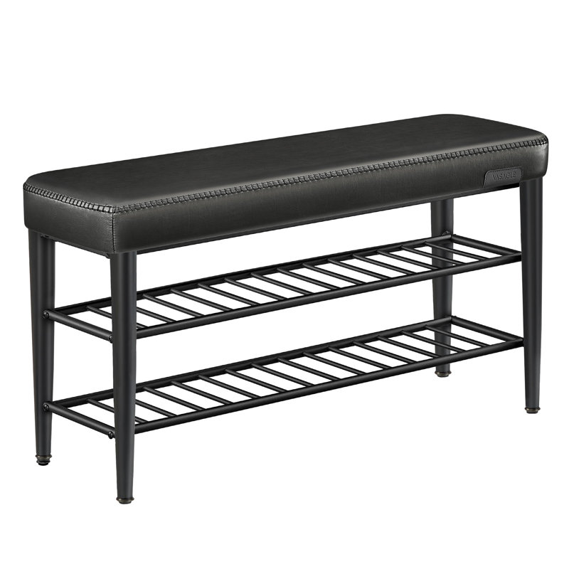 Shoe Rack Bench Entryway, Black