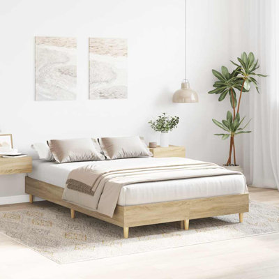 Bed Frame No Mattress Engineered Wood