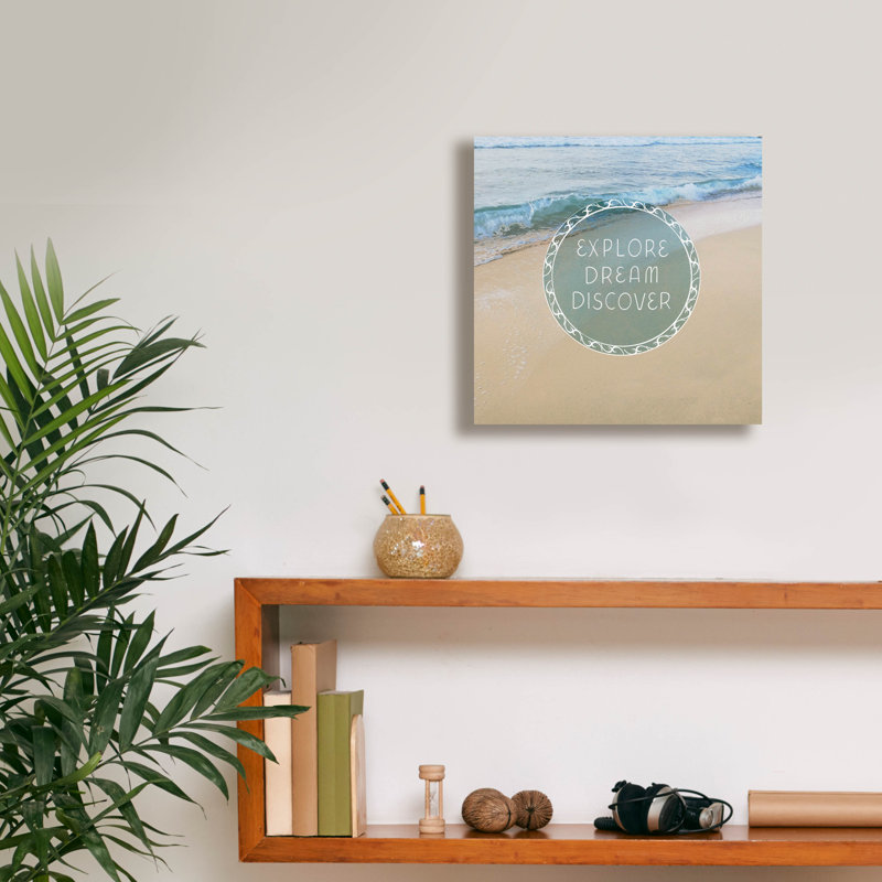 «Beachsay 1» par Erin Clark, art mural sur toile, H 12 po x l 12 po x P 0,75 po