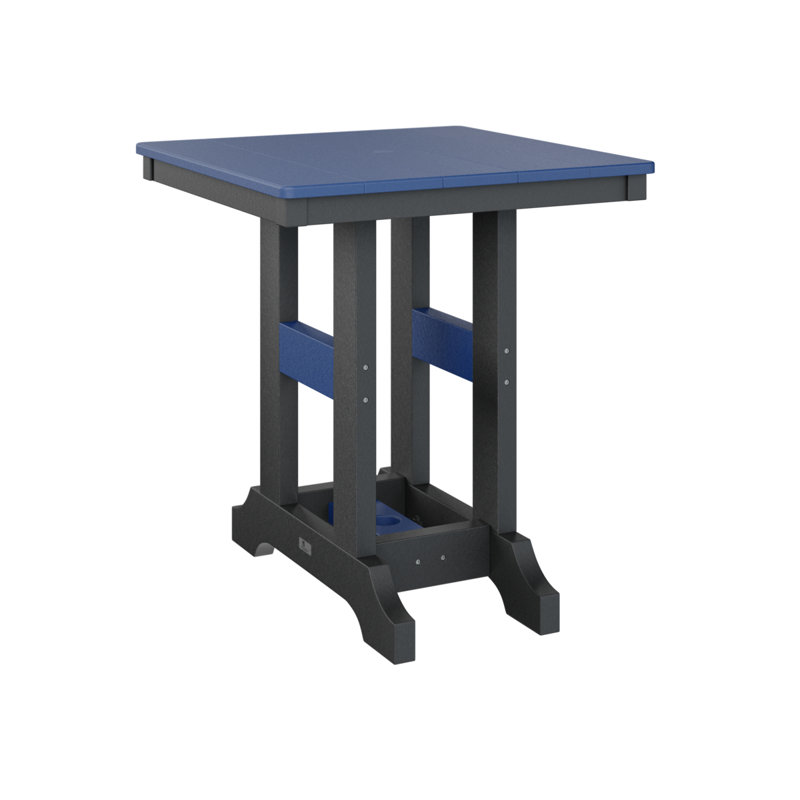 Garden Classic Outdoor Square Dining Table, Black, Pacific Blue