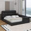 Queen Upholstered Platform Bed With 2 Reading Lights-47040303