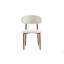 Ensemble de 2 chaises de salle à manger. Convient à une table de salle à manger de cuisine. Chaises de salle à manger en lin à rembourrage moelleux avec pieds en métal et coussin beige.