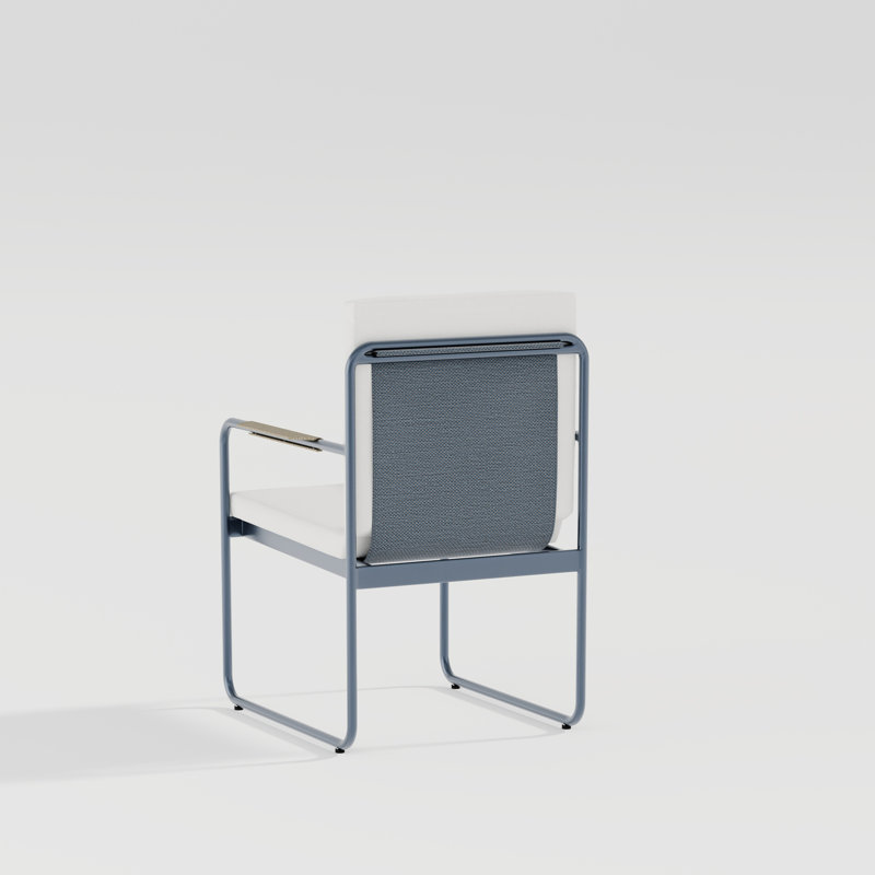 Oasis Outdoor Dining Armchair, Blue, White