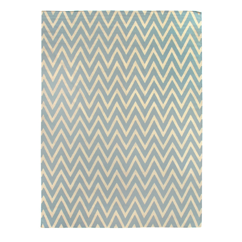Wool Chevron Area Rug, Rectangle 9'6" x 13'6"