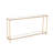 Zanilah Metal Twisted Rope Inspired 1 Shelf Gold Console Table with Mirrored Top and Shelf