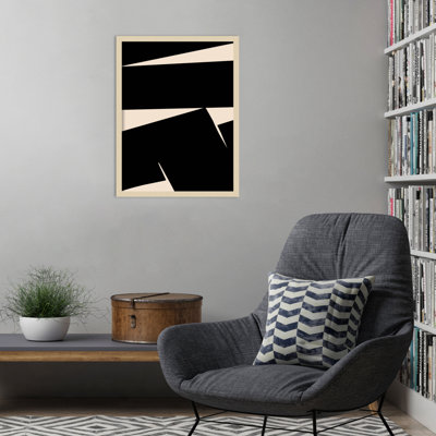 Black Plain Abstract Print by Little Dean