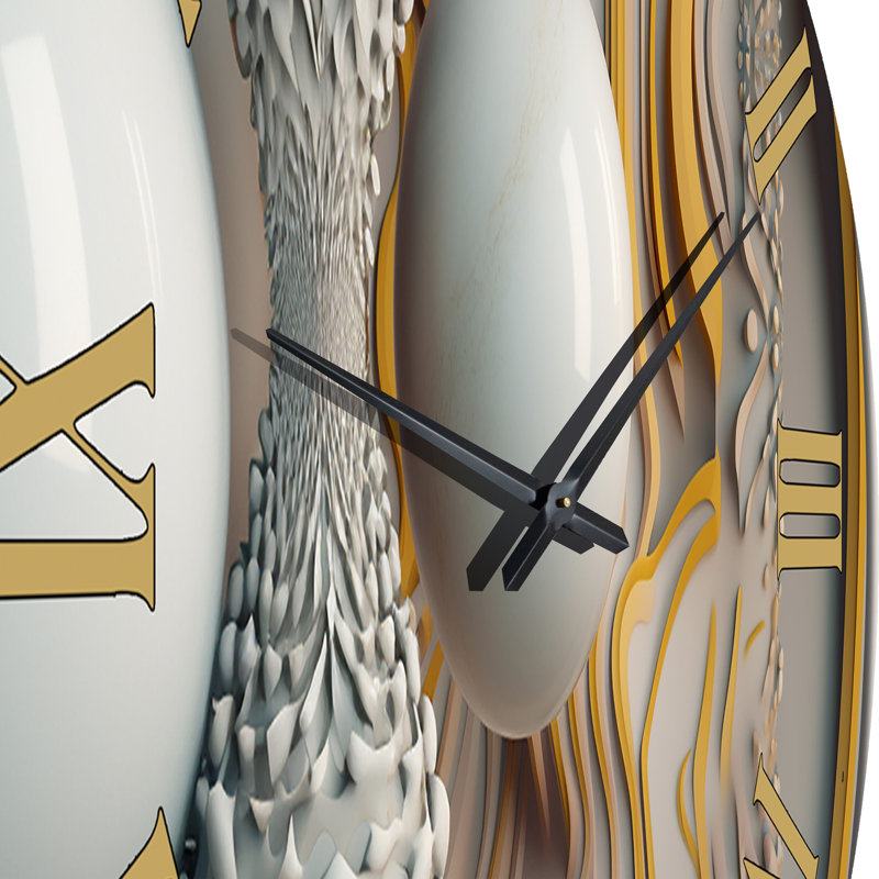 Horloge murale Fractal Futuristic Architecture VI, Très grand
