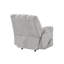 Fauteuil inclinable manuel berçant Winy, grille de coussin capitonnée gris chenille