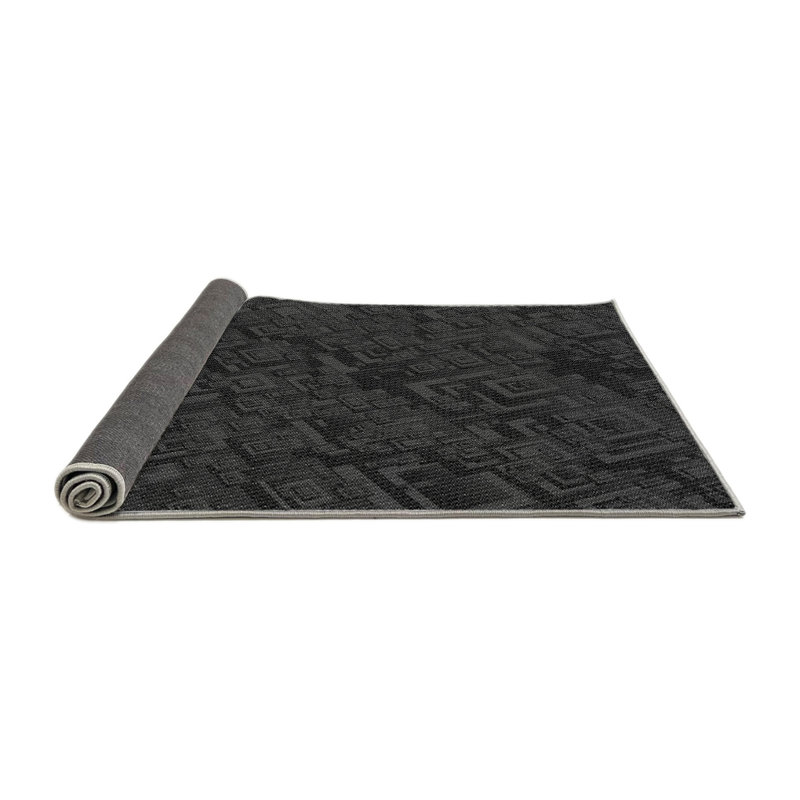 Tapis de zone noire à motifs, Rectangle 4 pi x 6 pi