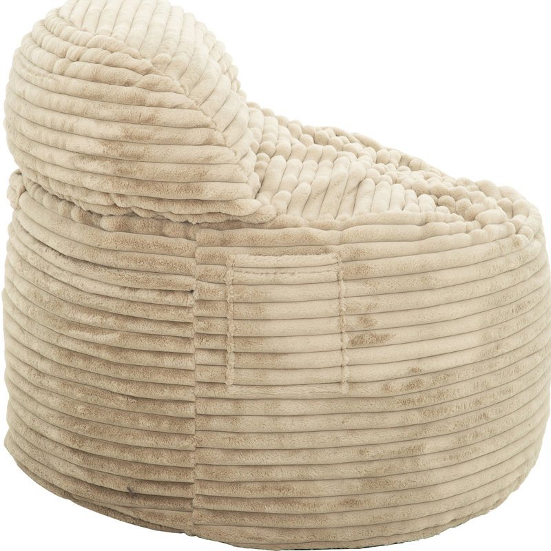 Fauteuil à billes convertible en mousse à mémoire de forme, canapé 2 en 1, beige