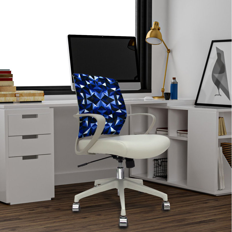 Task Chair, Silver/White