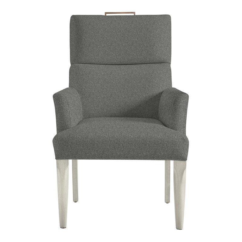 Thom Filicia Home Fabric Tight Back Arm Chair, Ian Pewter, Wrenn