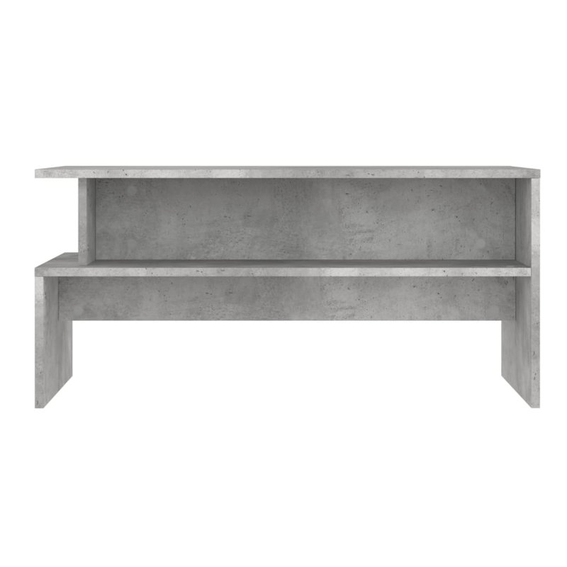 Aveah Frame Coffee Table with Storage, Concrete Grey