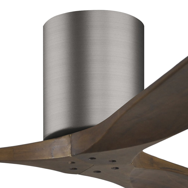 Irene Ceiling Fan, Brushed Pewter, 52", Walnut Tone