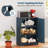 Floor Storage Cabinet Modern Storage Organizer with Adjustable Shelves &2 Doors-1777896544