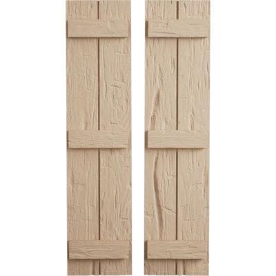Volets rustiques à deux planches en simili-bois (par paire)