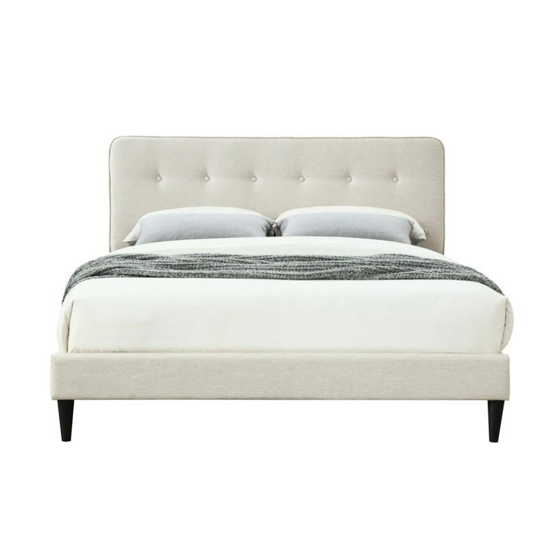Fabric Queen Sized Upholstered Bed In A Box, Charging Feature, 84.9 In. Depth, 62.18 Width, 43.67 Height, 72.75 Lb Weight Box With , Headboard, Heavy