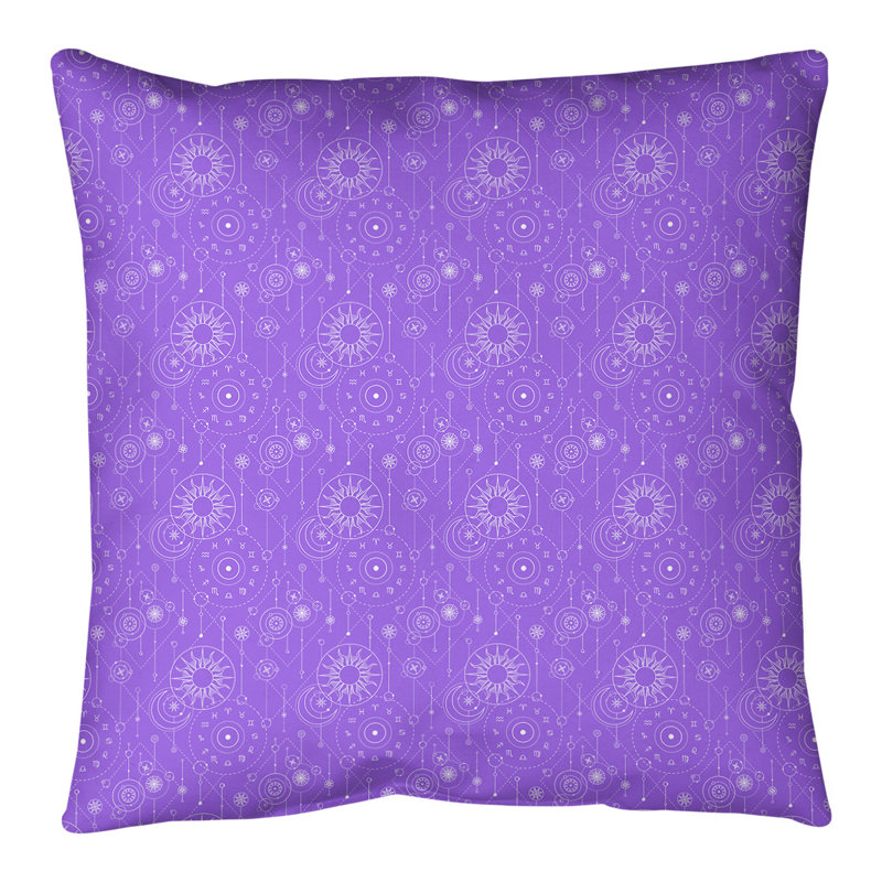Place de l'astrologie Katelyn Elizabeth, Bourre en polyester, 20 po x 20 po, Mauve/blanc