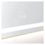 Miroir de salle de bain 60 po x 28 po à DEL avec cadre en aluminium, conception de meuble-lavabo mural, anti-buée, mémoire, 3 lumières et éclairage à intensité variable