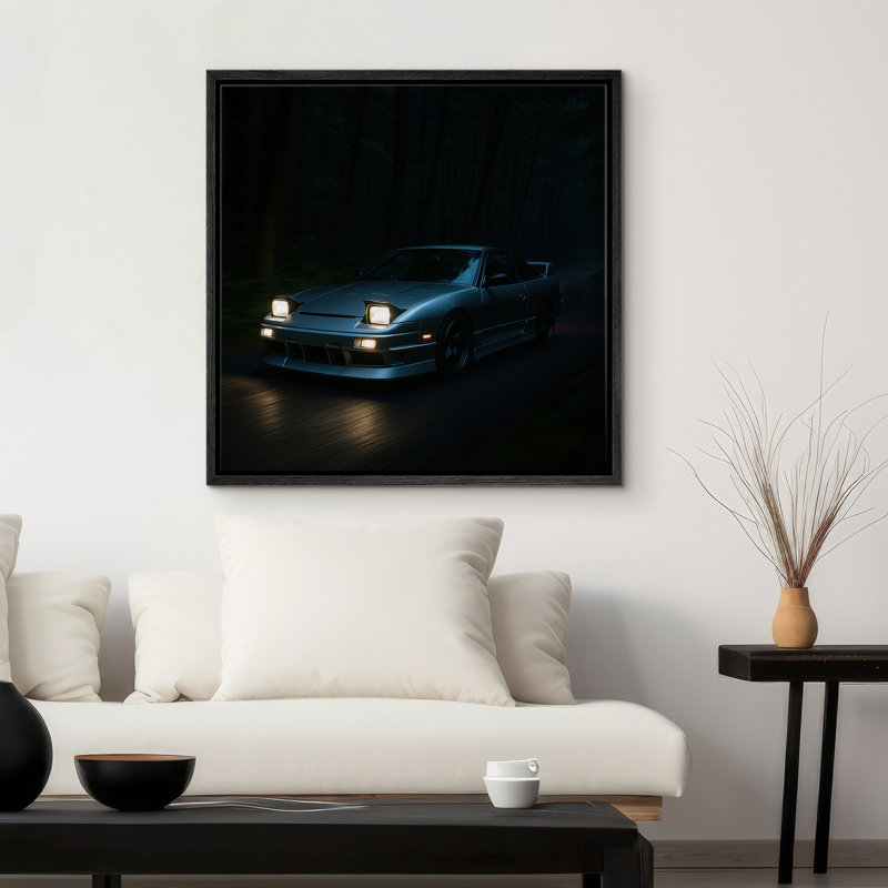 Reproduction d'art sur toile encadrée, reproduction de photo de voiture, H 24 po x l 24 po, Noir