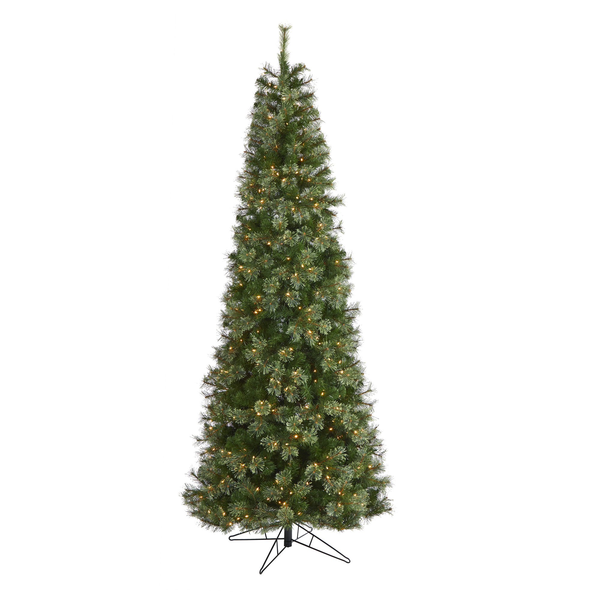 Lighted Artificial Pine Christmas Tree, 9' H