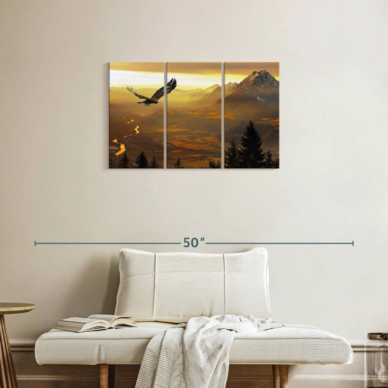 Brampt Golden Eagle At Sunset, 20" H x 33" W