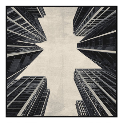 Tapis moelleux à motif géométrique moderne et contemporain de couleur beige moelleux - noir