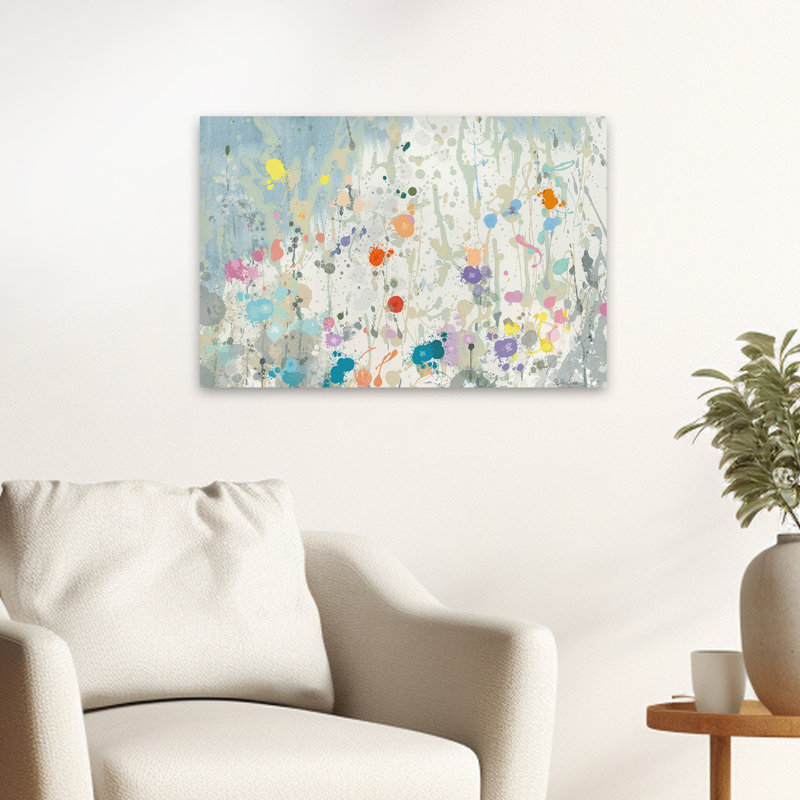 Fleurs abstraites - Jardin abstrait II, H 16 po x l 24 po