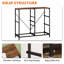  Commode 5 tiroirs en tissu, commode large avec structure en métal robuste, commode de rangement pour entrée de chambre à coucher, imprimé grain de bois-969575841