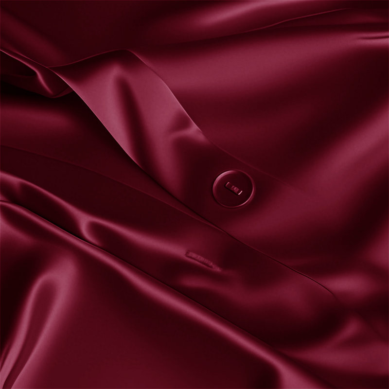 Silk No Pattern Duvet Cover, Wine, Super King Duvet Cover