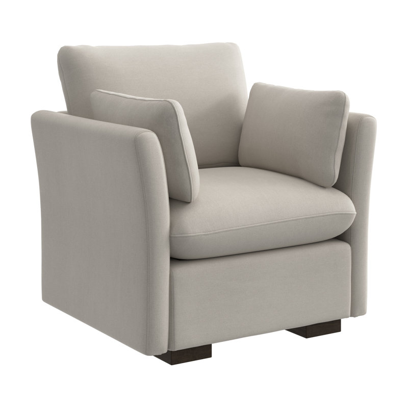 Stedman Modular Accent Chair, Living Room Furniture, Mist Taupe