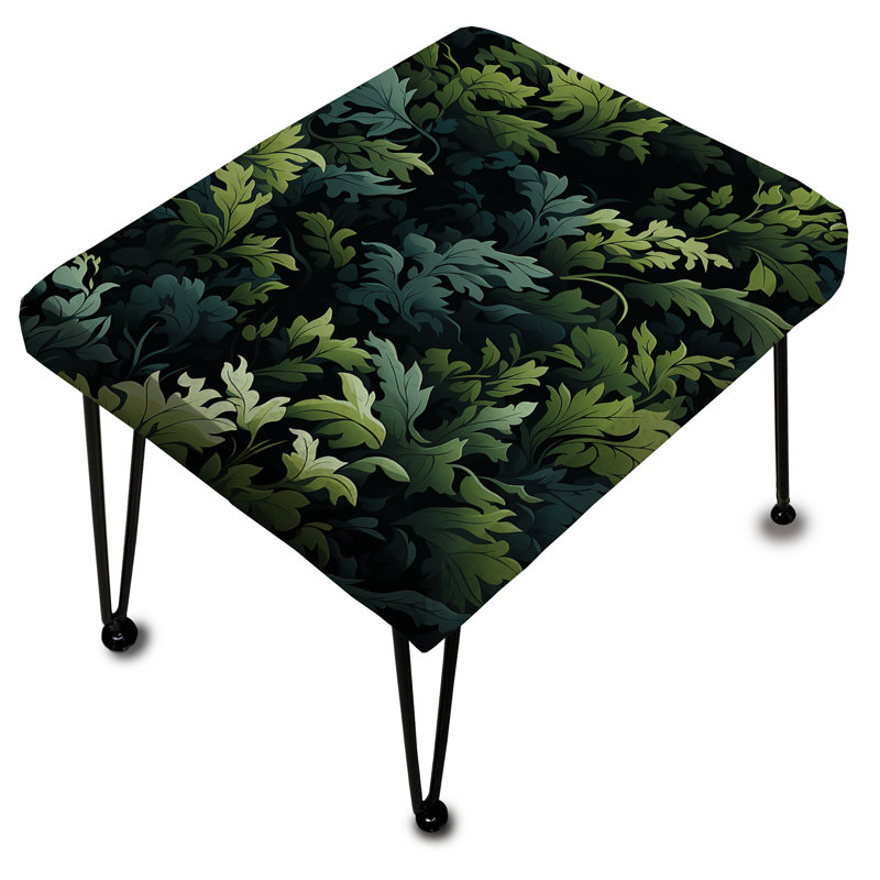 Enchanted Camo Illusion - Abstract Rectangle Ottoman