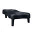 Table basse en fibre de verre 47,24 po pour salon, table à relief noir mat devant le canapé, table centrale irrégulière pour appartement