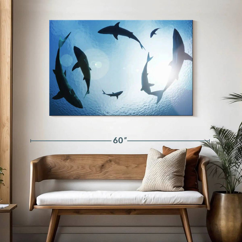 School of Sharks, H 32 po x l 48 po
