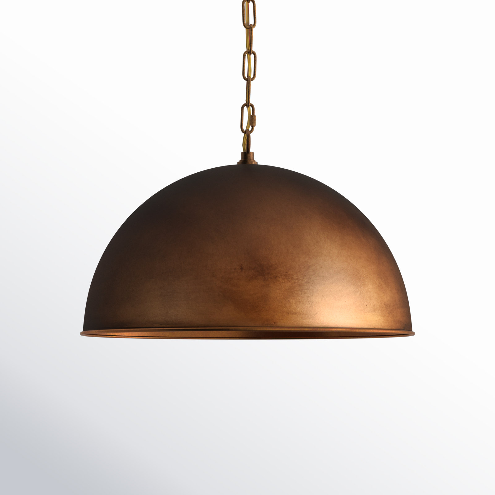 Najuma 1 - Light Single Dome Pendant, 12.75" H x 20" W x 20" D, Brass