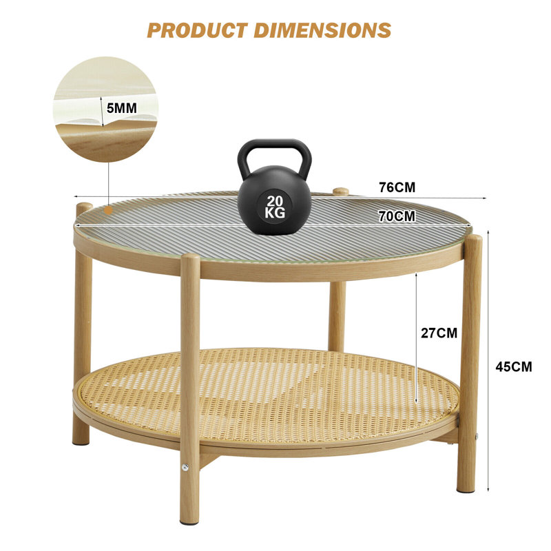 Four Leg Coffee Table with Storage