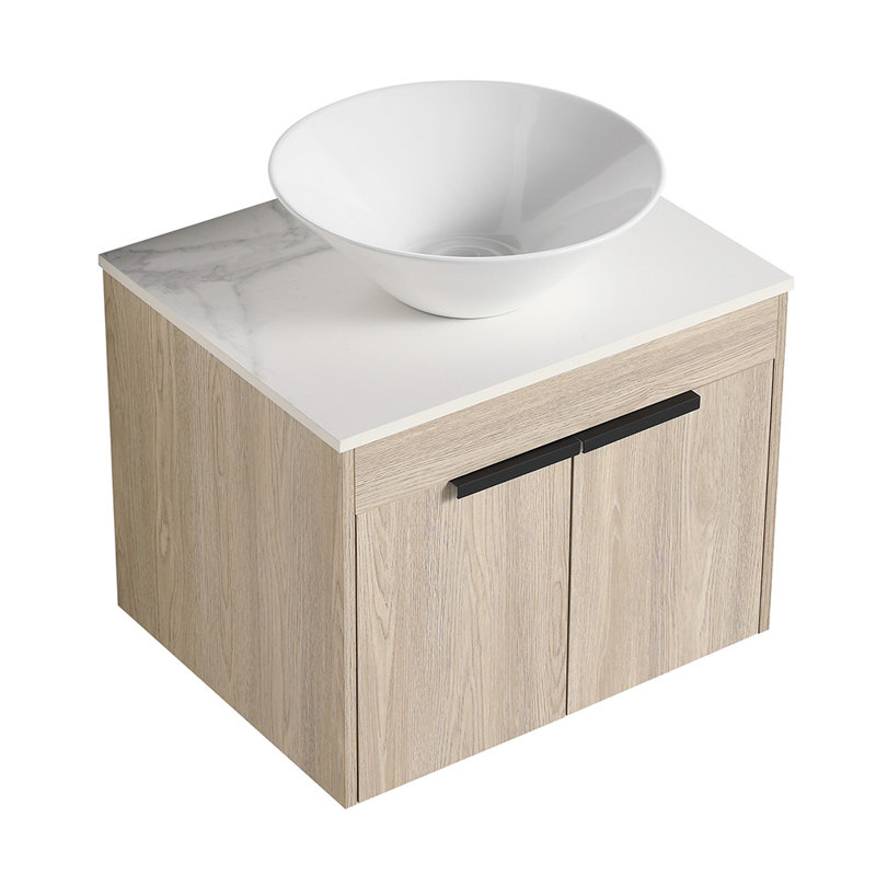 mohzate 16.7 " Ceramic Circular Bathroom Sink
