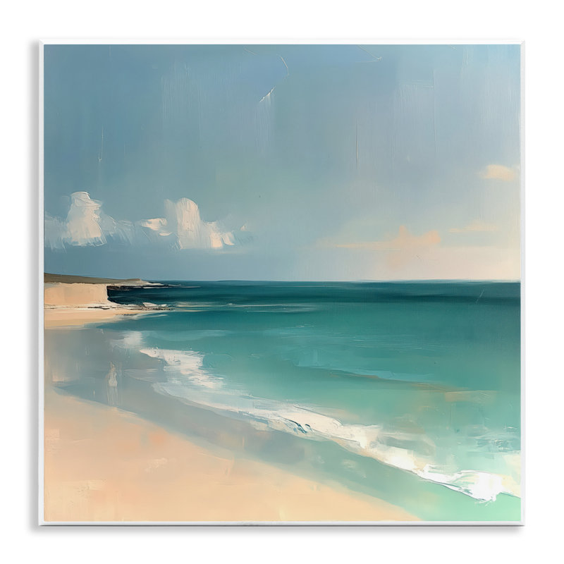 Plaque murale expressive turquoise horizon, design par Annabelle Hall