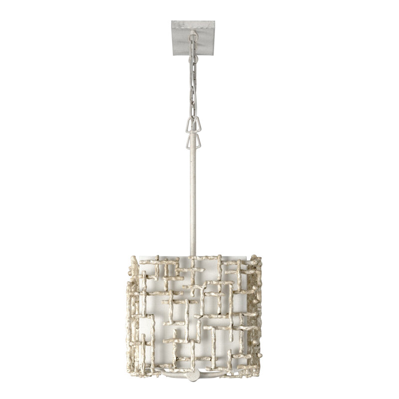 Farrah 10 - Light Unique Rectangle Chandelier, Silver Leaf