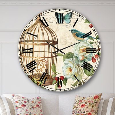Horloge murale florale et botanique