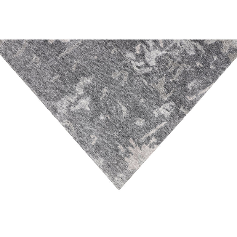 Abstract Area Rug in White, Rectangle 8' x 10'