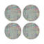 Coco Pink Vegan Leather Round Coasters-684299911
