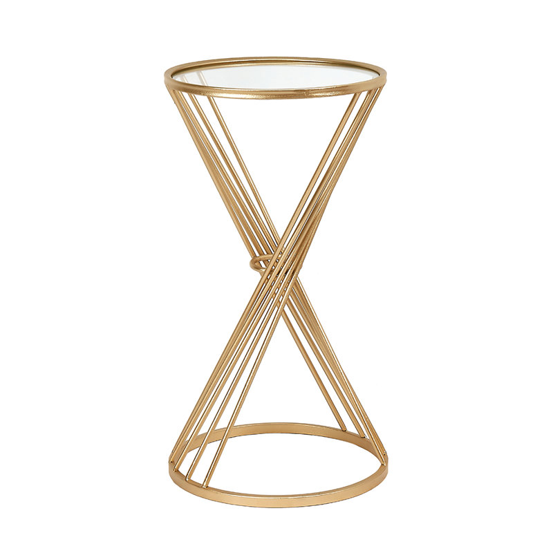 Lebanon Glass Top Pedestal End Table