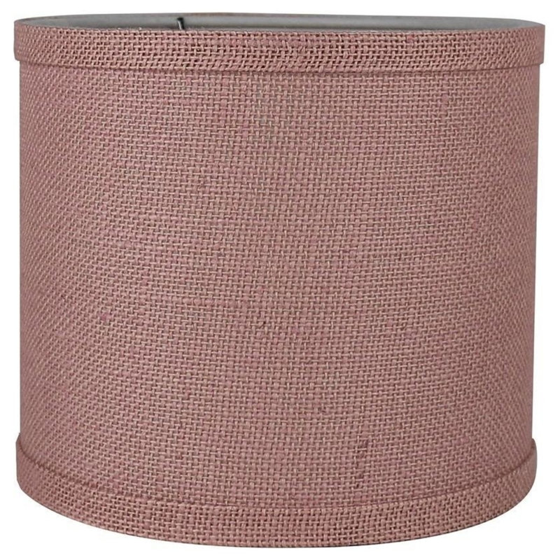 Abat-jour tambour en acrylique classique Ganya (araignée), Vieux rose, H 7 po x l 8 po x P 8 po