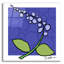 «Floral abstrait sur pervenche» par St. Hilaire Elizabeth-1839371299