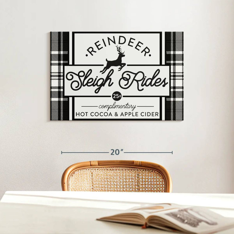 Plaque murale Plaid Holidays III, H 16 po x l 24 po